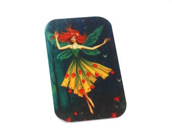 Faux Tin Fairy Pendant Handmade 32mm 1.25" MM5-2