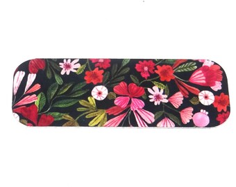 Metal Faux Tin Floral Bracelet Bar Cuff Pendant Handmade 40mm MM8-4