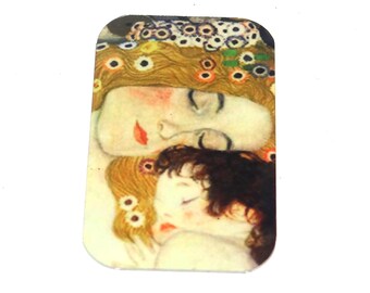 Faux Tin Klimt Pendant Handmade 33mm 1.25" MM6-2