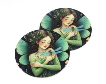 Faux Tin Fairy Dragonfly Charms Handmade 25mm 1" MM8-3