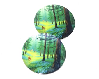 Faux Tin Bluebell Woods Charms Handmade 25mm 1" MM8-3