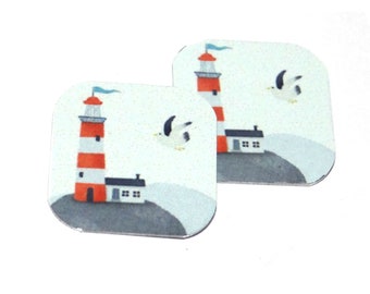 Metal Faux Tin Seagull Beach Earring Charms Handmade Faux Tin 16mm 5/8" MM2-1