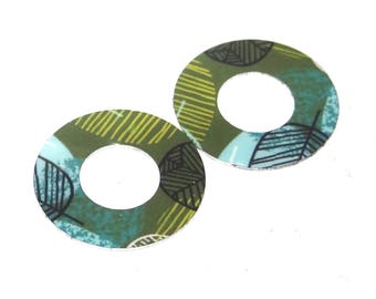 Faux Tin Patterned Washer Charms Handmade 20mm MM8-3