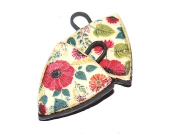 Ceramic Flower Earring Charms Beads Pair Porcelain 21mm CC3-1