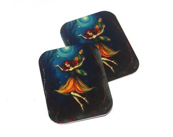 Faux Tin Fairy Charms Handmade 25mm 1" MM8-2