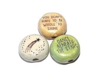 Ceramic Quote Bead Sets