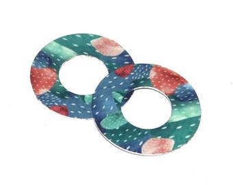 Faux Tin Patterned Washer Charms Handmade 20mm MM8-3