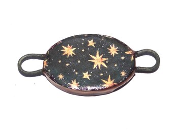 Ceramic Stars Bracelet Bar Cuff Porcelain 35mm PP4-4