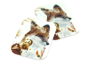 Faux Tin Fox Charms Handmade 25mm 1" MM7-3