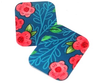 Faux Tin Flowers Charms Handmade 25mm 1" MM7-3