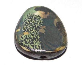 Ceramic Woman Focal Bead Handmade Beads 30mm PP8-3