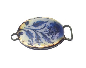 Ceramic Floral Bracelet Bar Cuff Porcelain 35mm CC2-2