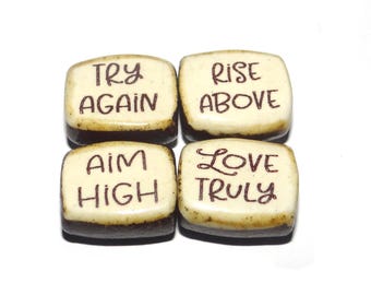 Ceramic Quote Bead Sets