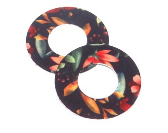 Faux Tin Flower Washer Charms Handmade 20mm MM8-3