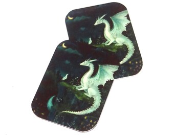 Faux Tin Dragon Charms Handmade 25mm 1" MM2-2