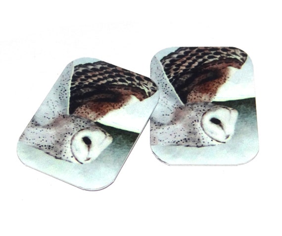 Metal Faux Tin Owl Charms Handmade Faux Tin 25mm 1" MM9-2