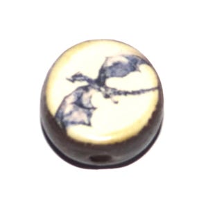 セラミックドラゴンフォーカルビーズ ハンドメイド陶器ビーズ 17 mm PP7-4