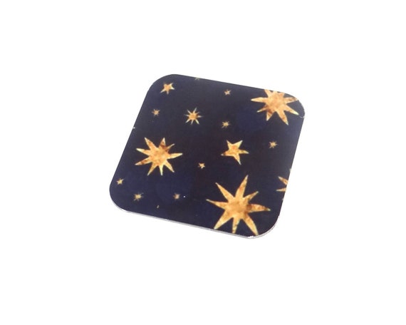 Metal Stars Charm Pendant Handmade 25mm 1" Square MSQ4-3