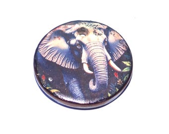 Ceramic Elephant Pendant Handmade Focal Porcelain 25mm CC7-1