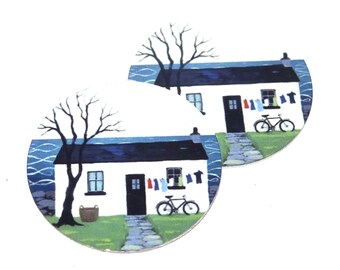 Faux Tin Scottish Cottage Charms Handmade 25mm 1" MM8-4