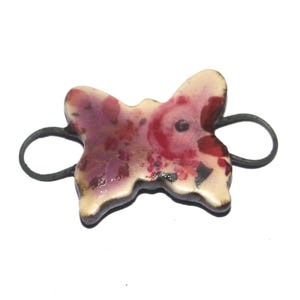 Ceramic Butterfly Bracelet Bar Cuff Porcelain 30mm CC5-1