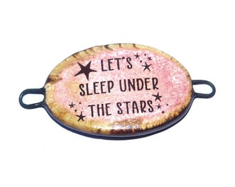 Ceramic Quote Bracelet Bar Cuff Porcelain 35mm PP4-4