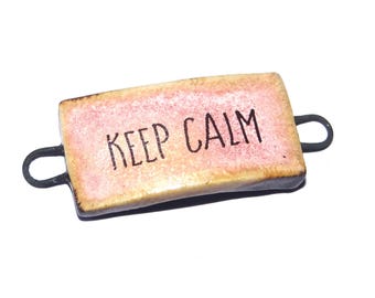 Ceramic Quote Bracelet Bar Cuff Porcelain 35mm PP4-4