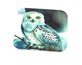 Faux Tin Owl Pendant Handmade 25mm MM7-2