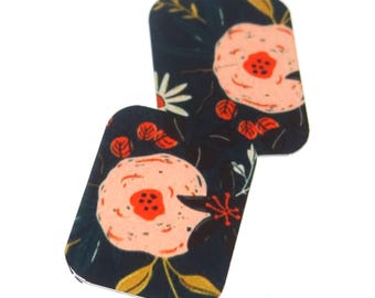 Faux Tin Flowers Charms Handmade 25mm 1" MM7-3
