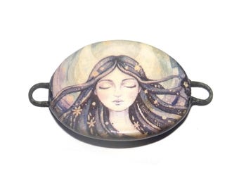 Ceramic Dreamer Bracelet Bar Cuff Porcelain 35mm CC6-4