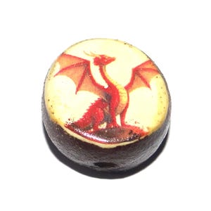 セラミックドラゴンフォーカルビーズ ハンドメイド陶器ビーズ 17 mm PP7-4