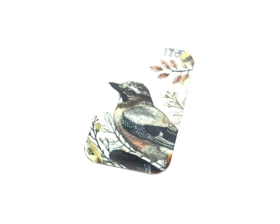 Faux Tin Bird Pendant Handmade 32mm 1.25" MSR5-3