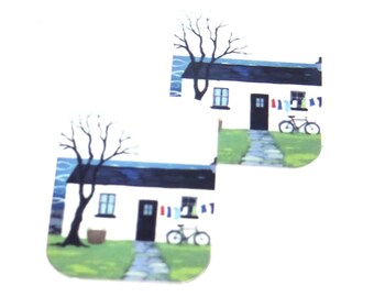 Faux Tin Scottish Cottage Charms Handmade 25mm 1" MM8-1