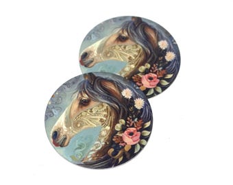 Faux Tin Horse Charms Handmade 25mm 1" MM8-3
