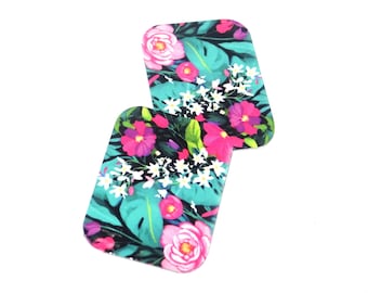 Faux Tin Floral Flower Charms Handmade 25mm 1" MM8-2