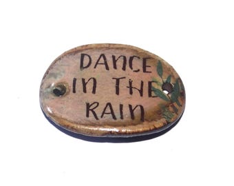 Ceramic Quote Bracelet Bar Cuff Porcelain 30mm PP4-4
