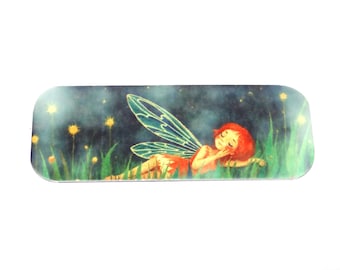 Metal Faux Tin Fairy Bracelet Bar Cuff Pendant Handmade 40mm MM9-1