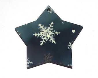 Wooden Christmas Tree Decoration Pendant Handmade 40mm MM1-1