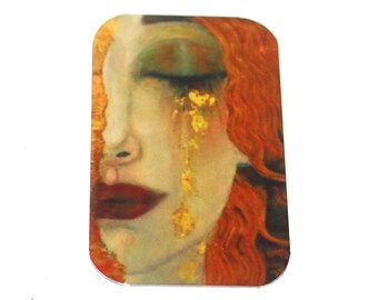 Faux Tin Klimt Pendant Handmade 33mm 1.25" MM6-2