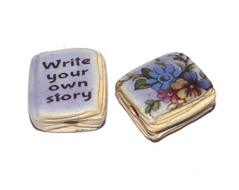Ceramic Book Beads