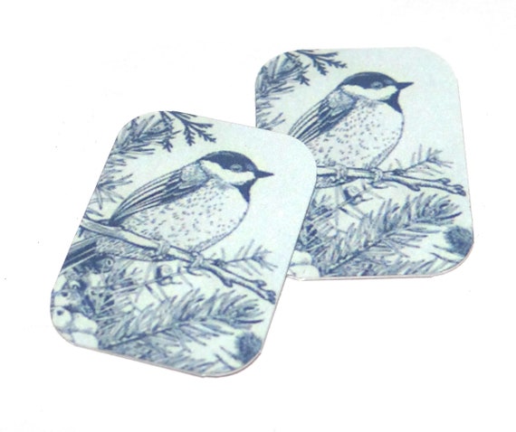 Metal Faux Tin Bird Charms Handmade Faux Tin 25mm 1" MM9-2