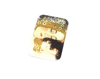 Klimt Mother Child Pendant Handmade Faux Tin 32mm 1.25" MM5-1