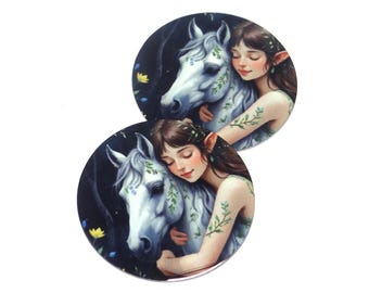 Faux Tin Horse Sprite Charms Handmade 25mm 1" MM8-3