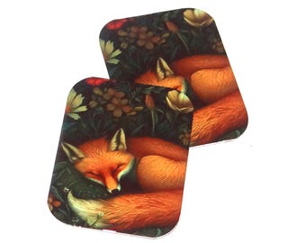 Faux Tin Fox Charms Handmade 25mm 1" MM6-2