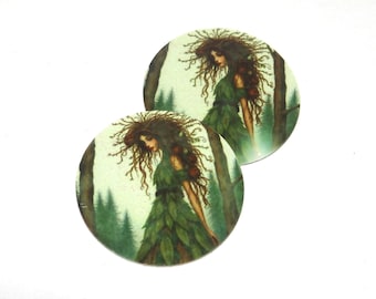 Faux Tin Dryad Charms Handmade 25mm 1" MM8-3