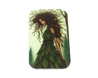 Faux Tin Dryad Pendant Handmade 32mm 1.25" MM5-2