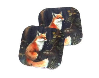 Faux Tin Fox Charms Handmade 16mm MM9-3