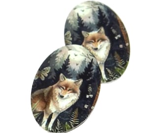 Faux Tin Wolf Charms Handmade 25mm 1" MM4-2