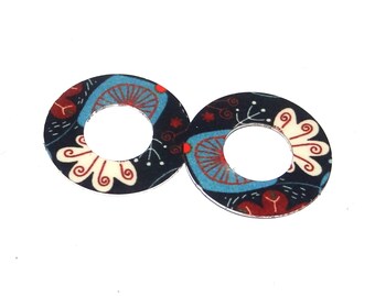 Faux Tin Flower Washer Charms Handmade 20mm MM8-3