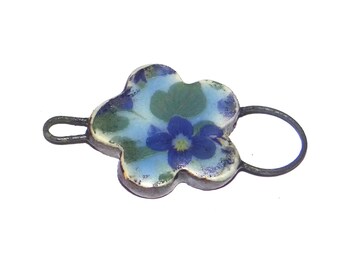 Ceramic Floral Connector Charms Porcelain 28mm PP8-4
